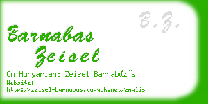 barnabas zeisel business card